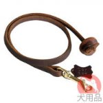 ストッパー付きヌメ革リード