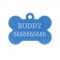 ボーン型迷子札　ブルー