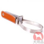 本革ハンドル付き犬用鋼櫛