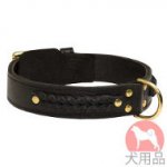 ダブルレザー首輪(三つ編み付)