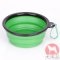 犬　携帯ボウル　シリコン製　カラビナ付き　折りたたみ式