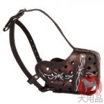 手描き犬　口輪(有刺鉄線柄)