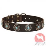 犬　首輪(青石付きコンチョ)