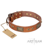 FDT Artisan Catchy Look ナチュラルレザー製デコ首輪 FDT Artisan Catchy Look ナチュラルレザー製デコ首輪