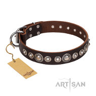 FDT Artisan "Step and Sparkle" ユニークな革首輪 FDT Artisan "Step and Sparkle" ユニークな革首輪