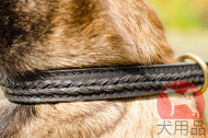 大型犬向けの三つ編付き首輪 大型犬向けの三つ編付き首輪