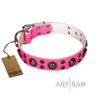 FDT artisan ‘Rich Berry’ おしゃれな犬の首輪 ピンク FDT artisan ‘Rich Berry’ おしゃれな犬の首輪 ピンク