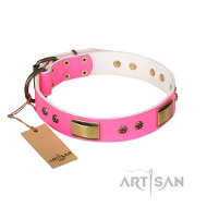 FDT Artisan 'Pink Daydream' 大型犬 ピンクレザーカラー FDT Artisan 'Pink Daydream' 大型犬 ピンクレザーカラー