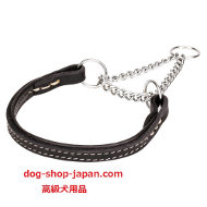 犬用ハーフチョーク　革