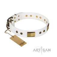 FDT Artisan 'Precious Necklace' 愛犬用ホワイトレザーカラー FDT Artisan 'Precious Necklace' 愛犬用ホワイトレザーカラー