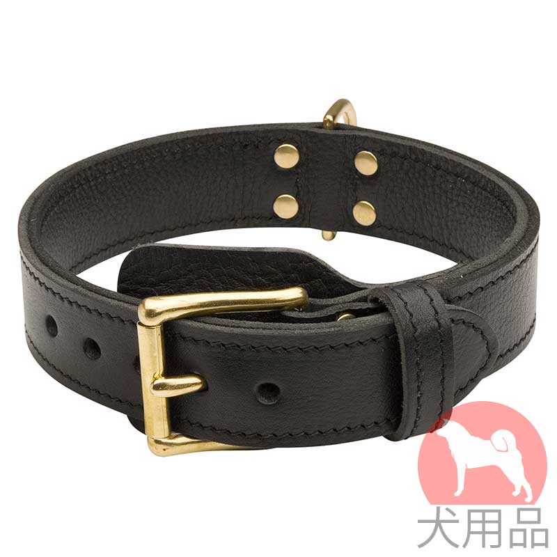 革の首輪|大型犬向けダブルレザーカラー - ¥8,544