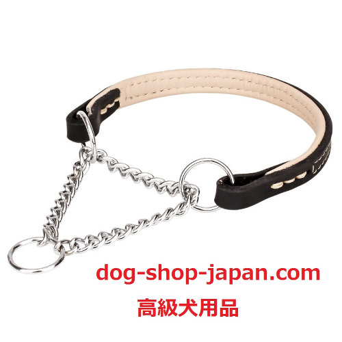 犬 ハーフチョーク 革