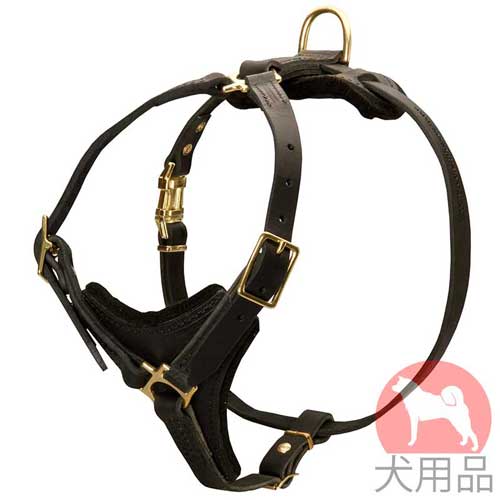 通気性が良いY型革　ハーネス