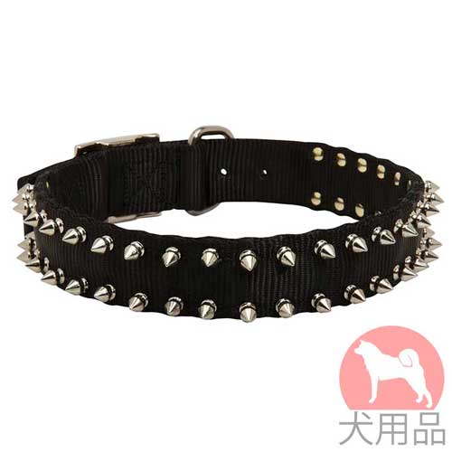 2連スパイク付ナイロン首輪