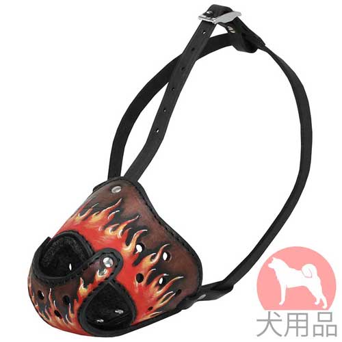 日常用革　口輪(炎柄)