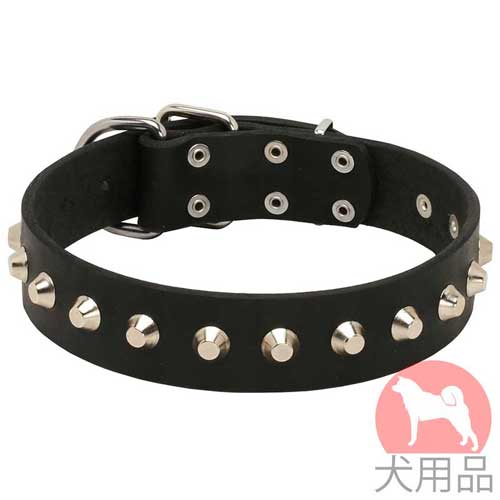 ピラミッド付き犬　首輪(ニッケル、40mm)