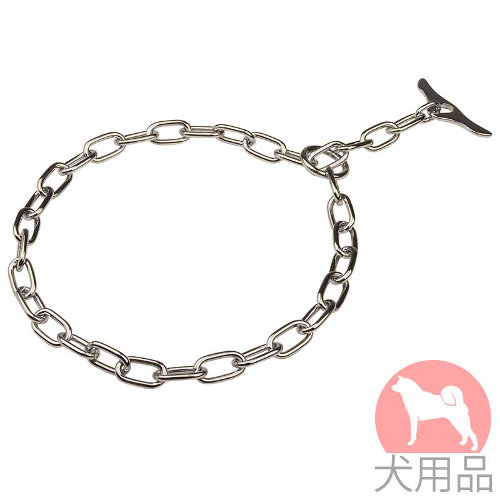 犬　チェーンカラー(トグル付,ミドルリング3.4mm)