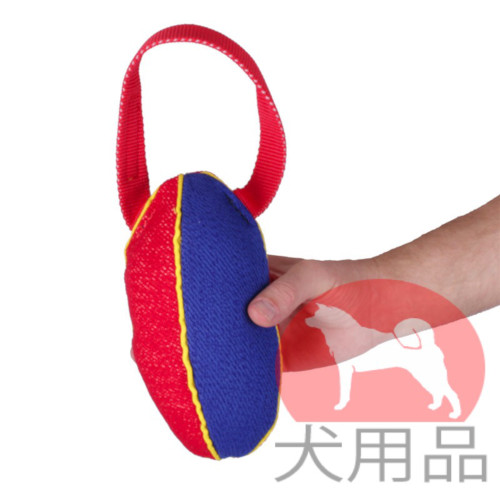 若犬　持って来い遊び用フレンチリネン製バイトおもちゃ　11x23cm