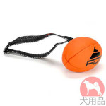 犬　おもちゃボール　オレンジ色　便利なハンドル付き　中身は安全なシリコン